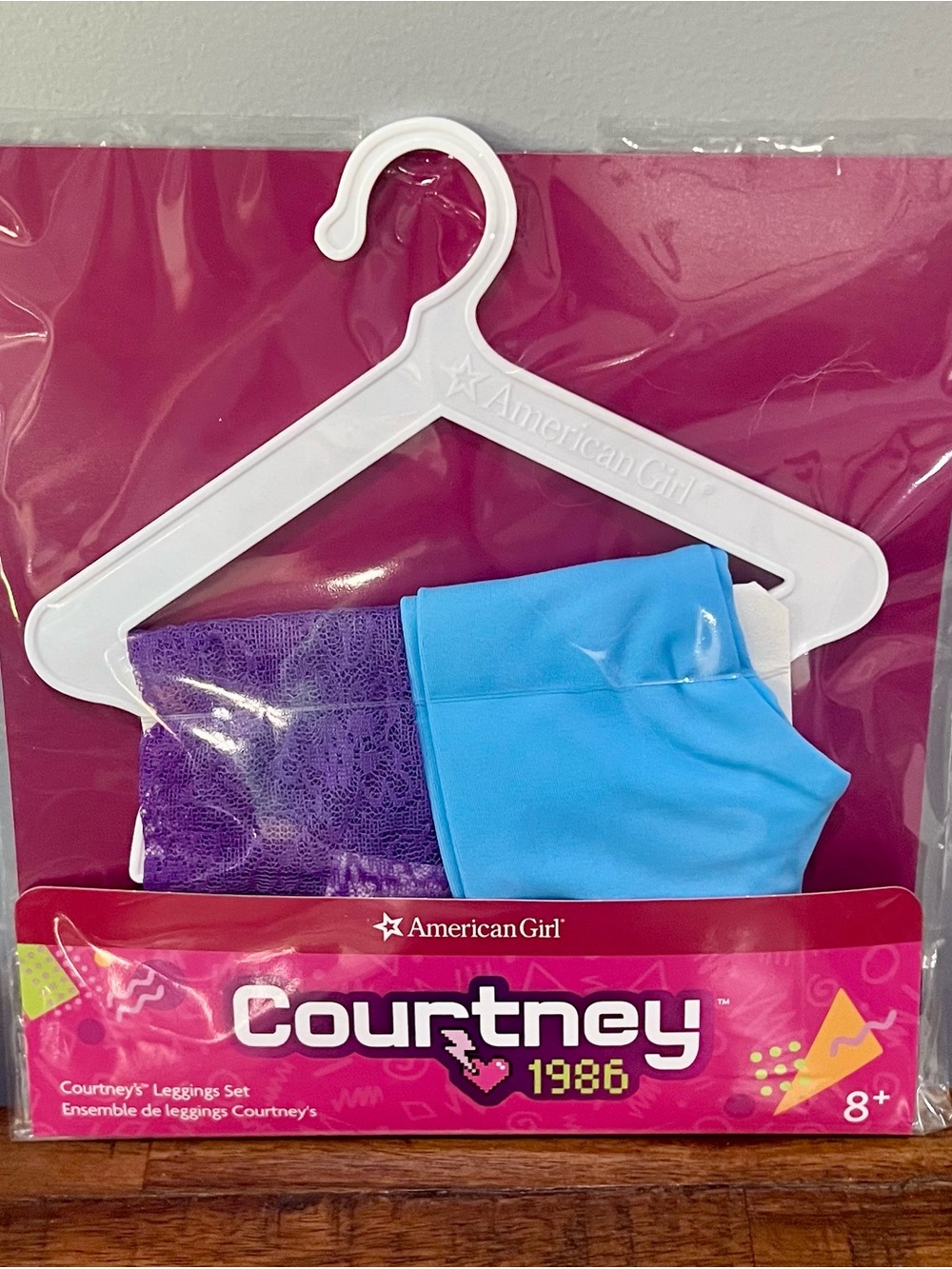 American Girl Courtney Leggings Duo - Purple & Sky Blue